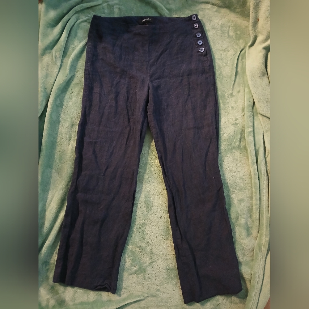 Navy Linen Pants